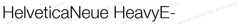 HelveticaNeue HeavyE字体转换